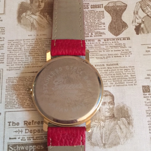 Anchor Watch, Red Leather Strap - Picture 3 of 4